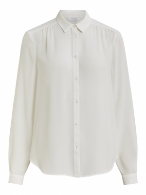 VILUCY L-S BUTTON SHIRT - NOOS 177862 Snow Whi