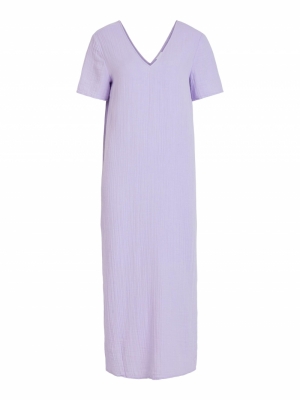 VIGAZELLA S-S ANCLE DRESS-LS 271419 Lavender