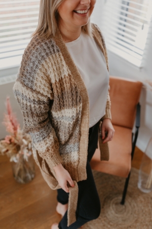 VIABRIL L/S KNIT CARDIGAN/SU 269215005 Fungi