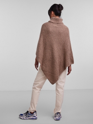PCPYRON STRUCTURED PONCHO BC 194638 Silver M