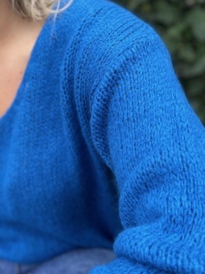 Sweater V-neck Clio Cobalt