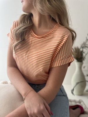 T-shirt Liv Orange Stripe