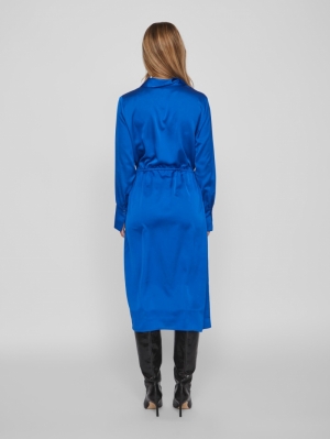VIELLETTE L/S SHIRT DRESS - NO 223171 Lapis Bl