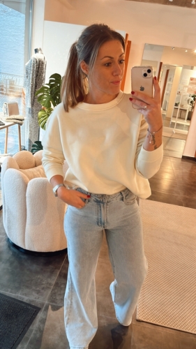 PCCHILLI LS SWEAT NOOS BC 220051 White Pe
