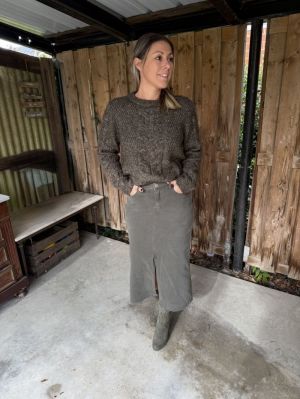 PCNINA LS O-NECK KNIT NOOS BC 191439 Forest N