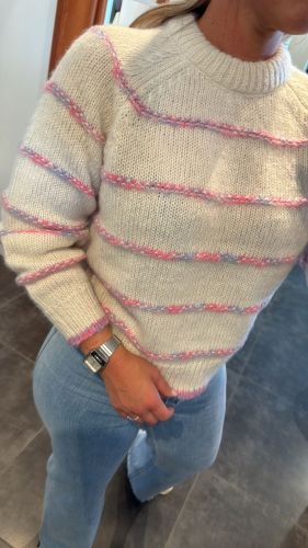 PCNELIA LS O-NECK KNIT NOOS BC 245215010 Birch