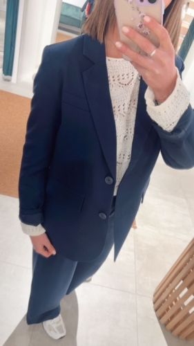 PCKAMIL LS LOOSE BLAZER NOOS B 217810 Maritime