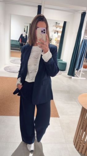 PCKAMIL LS LOOSE BLAZER NOOS B 217810 Maritime