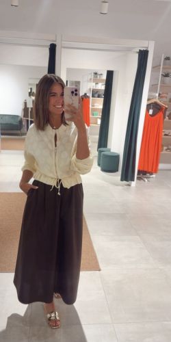 VISOPHIE HW ANKLE SKIRT - NOOS 196326 Coffee B
