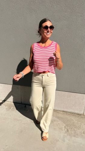 PCSILKE MW WIDE COLORED JEANS 286939 Silver L