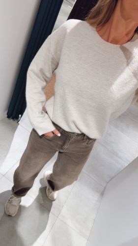 VILIGA L/S O-NECK KNIT TOP - N 177853001 Birch
