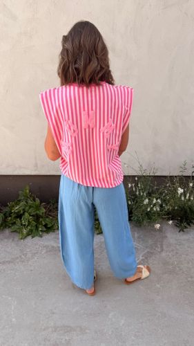Top Mommy Stripe Pink