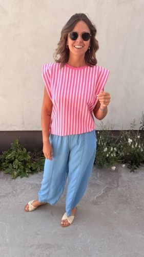 Top Mommy Stripe Pink