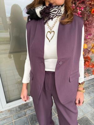 PCTEMPRE TAILORED VEST BC 193169 Plum Per
