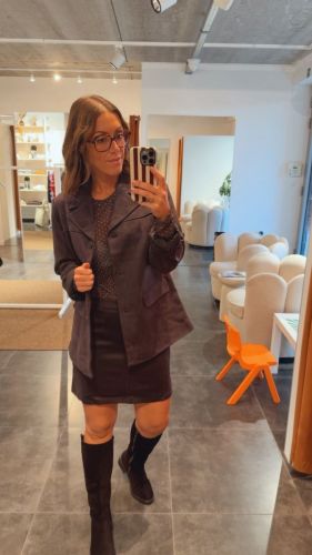 PCRAKEL BRUSHED OUTERWEAR BLAZ 307525 Ganache